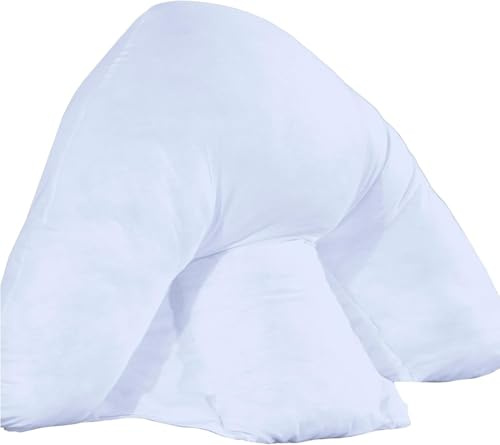 Oliver Bedding Batwing pillow Orthopaedic Extra Filled Cushioning Support for Orthopaedic Nursing Pregnancy Maternity, Head, Neck & Back Pain Relief White