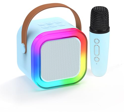 Fede Micro Karaoke Enfants avec Micro sans Fil, Cadeau Fille 4-12 Ans Anniversaire Jouet Fille 3-12 Ans Micro Enfant Cadeau Ado Fille Micro sans Fil Karaoke Jouet Garcon 4-12 Ans Musique Enfant