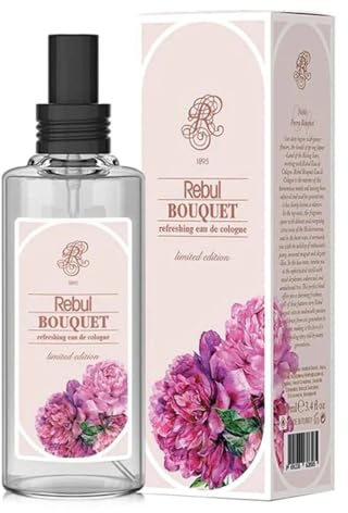 Rebul Bouquet Eau de Cologne | Kölnisch Wasser für Herren Glasflasche 100ml After Shave, Cologne, Rasierwasser für Herren und Damen - Rebul Kolonya