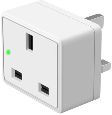 Cruxer Remote Control Plug Socket, 13A/3120W Anti-Surge Socket Switch, UKCA and RoHS Listed for Household Appliance, 1 Plug Socket (no Remote)