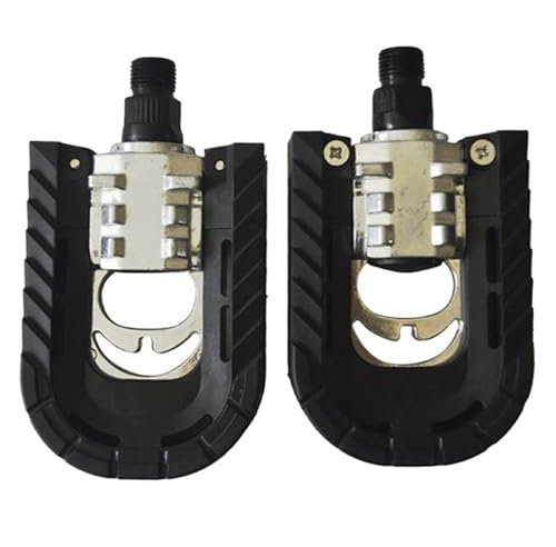 XPJYUA Fahrradpedale 1 Paar Mountainbike-Pedale, Klapppedale aus Aluminiumlegierung, Fahrradpedale, arbeitssparend, mit reflektierender Sicherheitsfolie, Fahrradteile