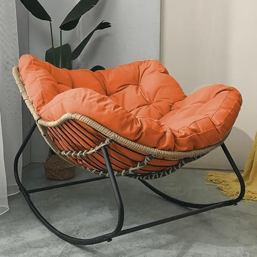 BESTXH 03,Small, Mecedora para Patio Exterior, Silla Papasan Egg Extragrande con CojíN Acolchado, SillóN De Mimbre, Silla Royal Moderna, para Dormitorio, Sala De Estar, Porche Y JardíN
