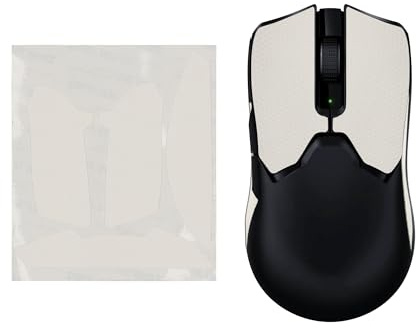 kwmobile musgreppstejp kompatibel med Razer Viper V2 Pro grepptejp – halkfritt fuskläder – vit