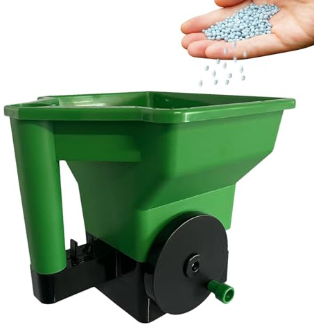 Generisch Épandeur d'engrais manuel | Épandeur portable – Équipement de jardin à manivelle pour pelouse, potager, parterre de fleurs au printemps et en automne