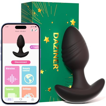 Anal Butt Plug Vibrator Sex Toyscoules for Women & Men - App Control Adult Toy with 10 Vibration Modes, Sex Toy for Couples & Solo Play