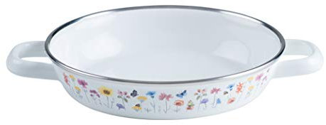 Riess 0044-070 Eierpfanne, Durchmesser 20 cm, Höhe 4 cm, Country, SONDERDEKOR FLORA, Induktion