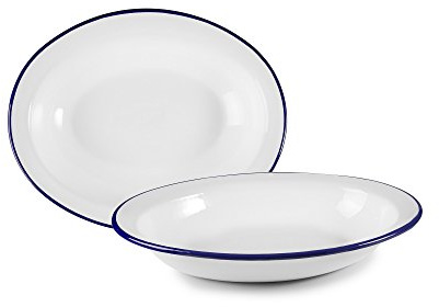 IBILI 905232 Deep Oval Platter Blanca 32X25, Porcelain, White