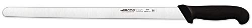 Arcos Serie 2900 - Caja 6 uds Cuchillo Fiambre Flexible - Hoja de Acero Inoxidable NITRUM de 400 mm - Mango inyectado en Polipropileno Color negro (6 UDS)