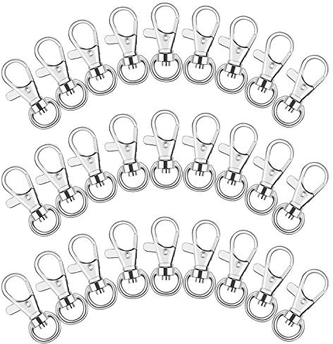 Anezus 150 Pcs Swivel Key Chain Lanyard Carabiner Hook for Key Chain Rings Lanyard