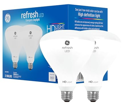 GE Refresh LED Light Bulbs, 65 Watt, Daylight, BR40 Indoor Floodlights
