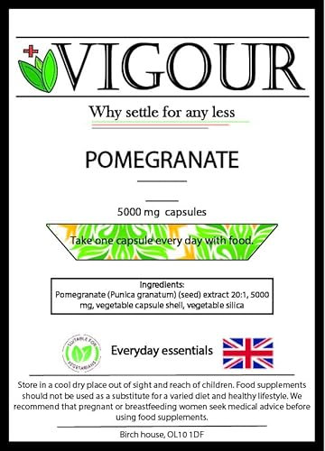 Pomegranate - 180 High Strength 5000mg Capsules