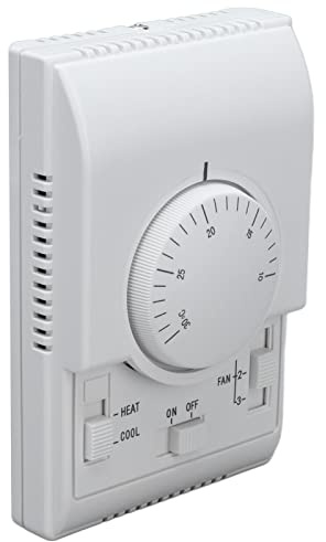 AYNEFY Termostato Aria Condizionata Centrale Meccanico con Regolatore per Riscaldamento e Raffreddamento a Due Vie Interruttore Controllo Temperatura Incorporato