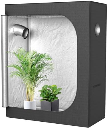 FIVMEN Grow Tent - Tienda de cultivo (120 x 60 x 150 cm, Mylar, reflectante, impermeable, para plantas en crecimiento, espacio de almacenamiento)
