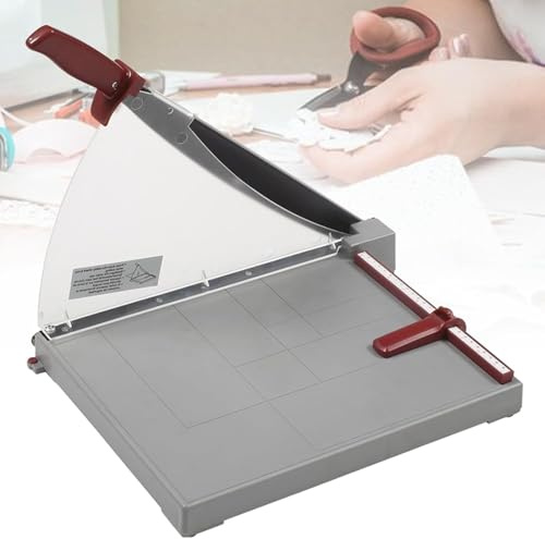 Small paper cutter 10-sheet Capacity Industrial Guillotine Pressure Paper Protection Flap, Precision Lever Cutter With Graduated Lines For Schools And Offices Multi-function office cutting machine