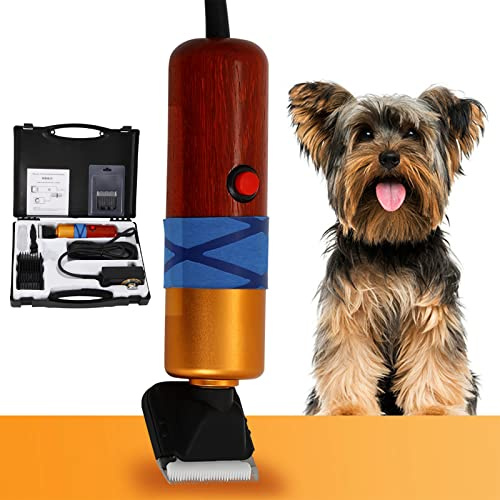 Rasoio elettrico per cani e gatti, 60 dB, silenzioso, set per la cura del cane a velocità variabile, pettini 3 mm/6 mm//9 mm//12 mm