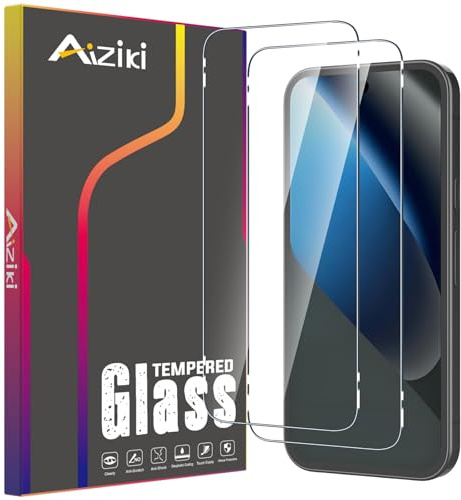 Aiziki 2-delat skärmskydd för Google Pixel 10a, 0,33 mm, ultratunt, härdat glas 9H hårdhet, skydd för Google Pixel 10a