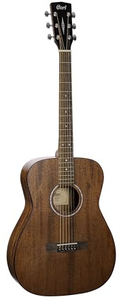 Cort AF510M-OP Standard Series Acoustic Guitar, Concert Body, Open Pore Mahogany