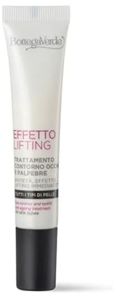 Bottega Verde - Effetto Lifting, Contorno Occhi Antietà, 15 ml, con Acido Ialuronico, Ceramidi ed Estratto di Fiore di Loto, Trattamento Lifting Immediato per Occhi e Palpebre, Idratante e Levigante