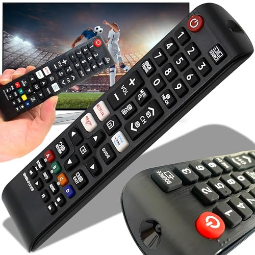 Retoo Télécommande Universelle Samsung, Compatible avec Modèles Smart TV, Fonction Netflix, Télécommande LCD, LED, 3D, 4K, Remplacement pour Télécommandes Originales