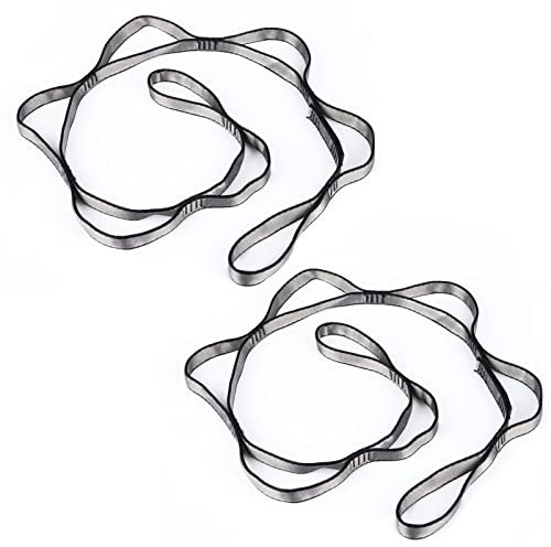 2 PCS Daisy Chains Yoga Hängematte Verlängerungsgurt 23 KN verstellbare Nylon-Kletterschlinge Fitness-Pilates Starke Kletterschlaufe Multi-Loops Verstellbares Nylon Übungsband Gurt Chain Hängematten
