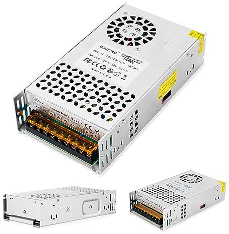 BOSYTRO 12V 50A 600W Fuente de Alimentación, Conmutada Universal,AC110/220 -DC 12V Transformador de Potencia para Impresoras 3D, CCTV, Tira LED Luces, Industrial Ordenador Project