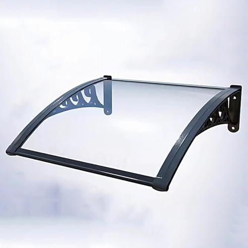 HXYhydrypd Auvent Porte D'entree｜Polycarbonate Résistant Aux UV et à la Pluie｜Marquise de Porte Exterieur｜Auvents for Patio｜Marquise Porte D'entree(Size:80 * 100cm/31.5 * 39.4in)