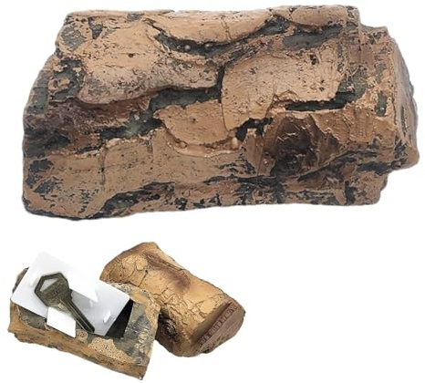 Fake Rock Key Box | Creative Storage Box Simulated Key Stone | Novelty -A-Key Organizer Outdoor Ornament Key Hider for Courtyard, Terrace
