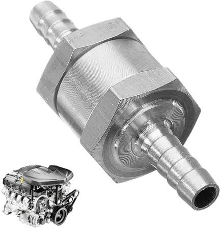 Válvula De Retención De Combustible En Línea - Válvula Antirretorno Unidireccional Válvula Antirretorno De Combustible De Aleación De Aluminio Para Diésel, Gasolina | Tamaños De 6 Mm/8 Mm/10 Mm/12 Mm