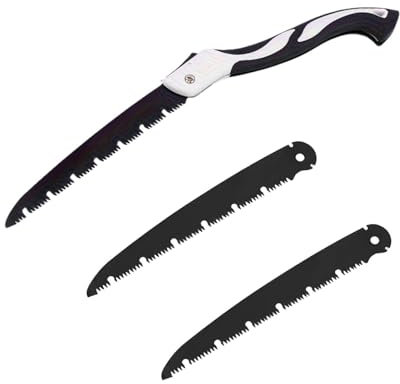 Sierrasdemano pequeñas, sierrademadera de mano, Maderadesierra fina pequeña, Sierrademanoplegable, con hoja de sierra de acero al carbono SK5, adecuada para sierras de poda de exterior