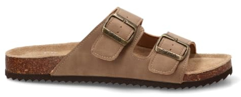 Etika Sandalias Bio Hombre Cuero, Calzado Plano, Zapatos Casual Doble Hebilla, 41012