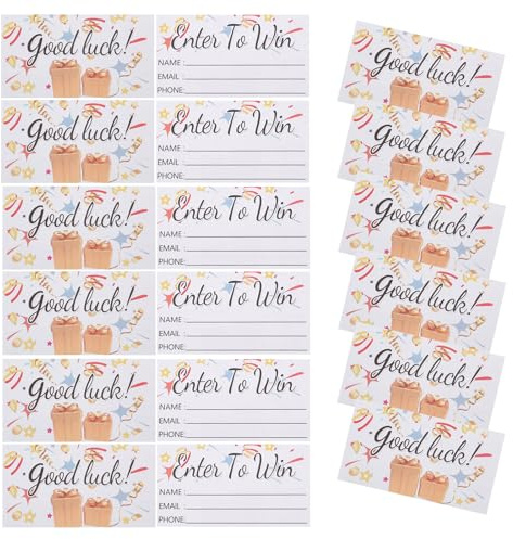 BESPORTBLE 200 Billets de Tombola en Papier Design Chance, Formulaires Vierges pour Tombolas et Concours en Salles de Sport et Salons de Coiffure