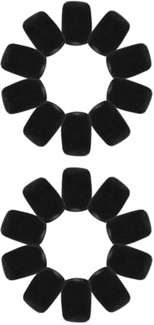 Beavorty Copertura per Microfono Antivento in Spugna 24 Pezzi, Filtro Anti-pop per Microfono Portatile, Protezione Acustica per Registrazione Vocale, Karaoke e Conferenze, Compatibile