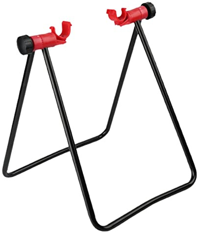 Supporto per bici ad alta resistenza Rotazione a 360 gradi in lega di alluminio Mountain Road Bike Triangolo verticale pieghevole Stand Forniture per biciclette Rosso Nero