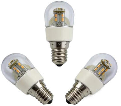VerkoDriva Bombilla E17 LED T25 12V/24V IP65 Impermeable para Nevera