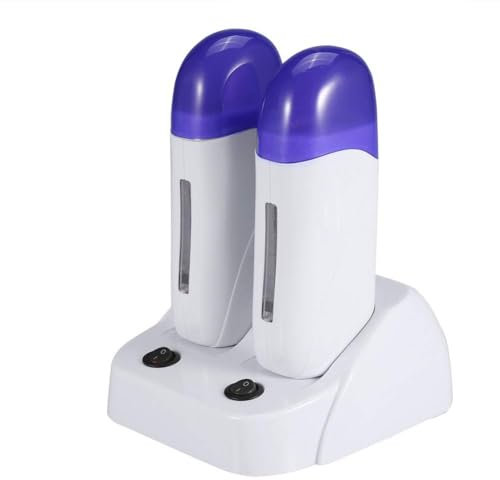 Electric Roll On Wax Warm Machine, Roll on Wax Heater Depilatory Wax Warmer Waxing Kit for Hair Removal Cartridge Melting Waxing Machine with Base for Home and Salon