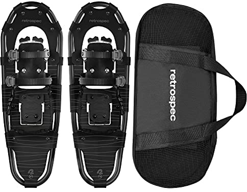 Retrospec Drifter - Raquetas de Nieve para Hombres y Mujeres, Marcos de Aluminio y un Sistema de encuadernación de Doble Raqueta, Zapatos de Nieve Ligeros Todo Terreno con levantadores de talón y