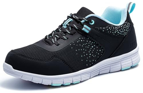 SPIEZ Lightweight Safety Shoes for Women Non-slip Work Sneakers, US8