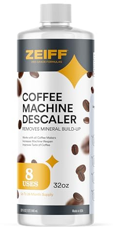 Zeiff Entkalker für Kaffeemaschinen – 907.2 g (8 Anwendungen) – kompatibel mit Nespresso, Breville, Delonghi, Keurig Entkalkungslösung für Kaffeemaschinen-Reiniger und Entkalker – Kaffee- und