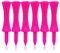 Frogetu 60 Stück Rosa Kunststoff Golftees Set, Golf Tees Kunststoff Driver, Wiederverwendbar Golftees, Premium Golf Tees für Driver, Durable Tees Golf für Golfer üben