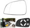 Spiegelglas Ersatz für Opel Astra H 2004-2009 OEM 13300626/13300627 beheizbar Ersatzspiegelglas Beifahrerseite Außenspiegel Glas Asphärisch Außenspiegel Verstellbar Rückspiegelglas (Links)