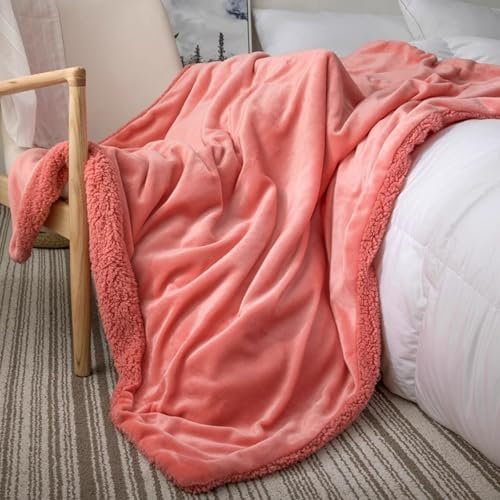 ILNCQLPM supermjuk vinterfilt överdimensionerad tvättbar överkast modern enfärgad flanellfilt för soffa bäddsoffa ljus