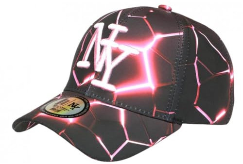Hip Hop Honour Original Badyx NY Baseball 7 till 12 år gammal rosa och svart barnkeps - storlek: En storlek - färg: Rosa - Pojke, rosa, One Size