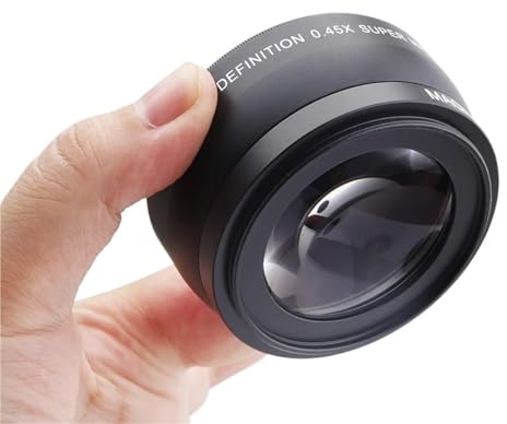 Kamera.， Kompatibel mit Canon 0,45x Weitwinkelobjektiv mit Makrofunktion for 46-58mm Filtergewinde(55MM)