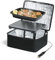HOTLOGIC Mini Portable Electric Lunch Box - Innovative Food Warmer and Heated Lunch Box for Adults Car/Home - Easily Cook, Reheat, and Keep Your Food Warm - Black (12V)