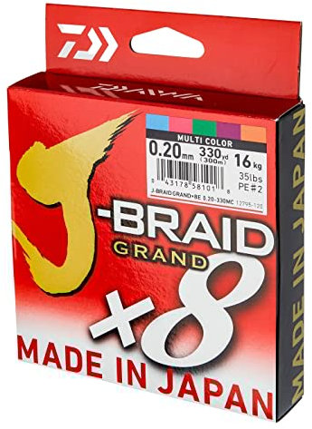 Daiwa - Fishing Braid J Braid Grand 20/100 500 M - Multicolore - 12795520