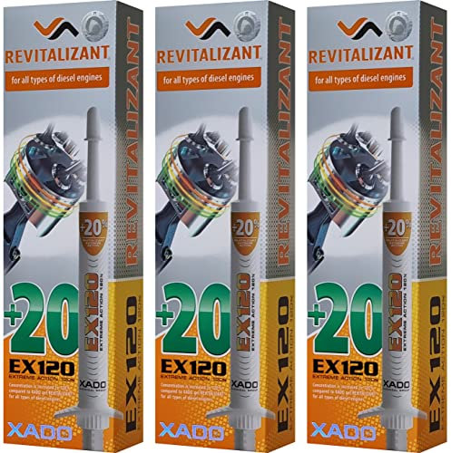 XADO EX120 Set de protección contra el desgaste del motor con aditivo Revitalizant (diésel, 3 unidades)