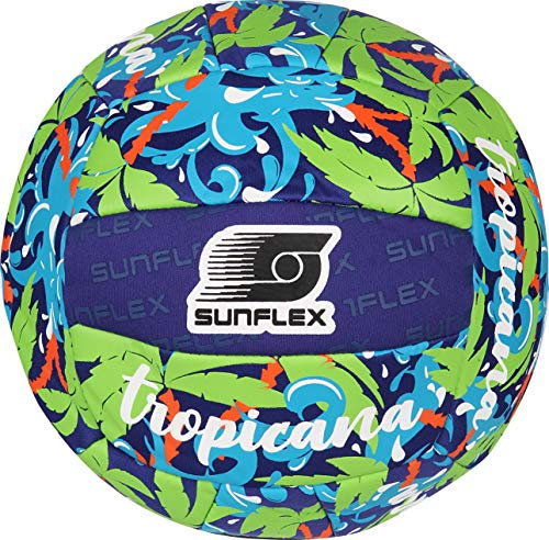 Sunflex® Neopren Zubehör Beach und Funball Tropical Wave Größe 5 | Volleyball weich und leicht für den Strand und das Wasser | extrem robust und für Jede Altersgruppe…