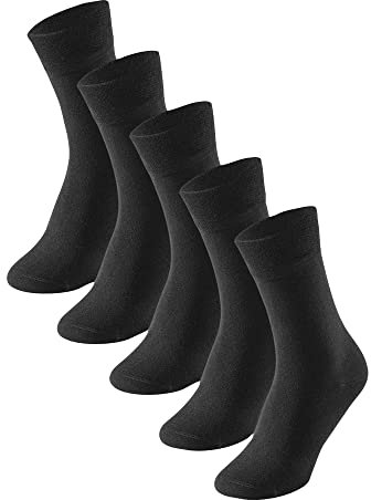 Schiesser Herren 5 Pack Strümpfe - Stay Fresh Socken, Schwarz_173200, 43-46 EU