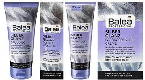 Balea Professional Silberglanz-Set Shampoo 250ml Spülung 200ml Pflege Kur 20ml Farbkorrekturcreme 20ml