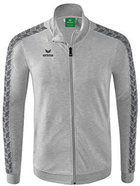 Erima Herren Essential Team Tracktop Jacke, hellgrau melange, 3XL